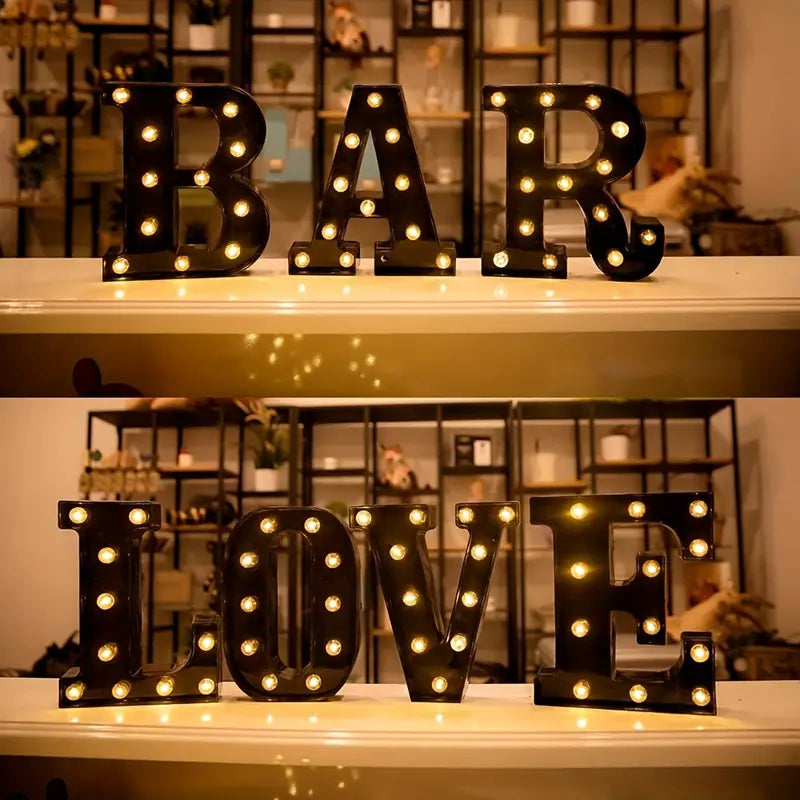Black LED Marquee Letter