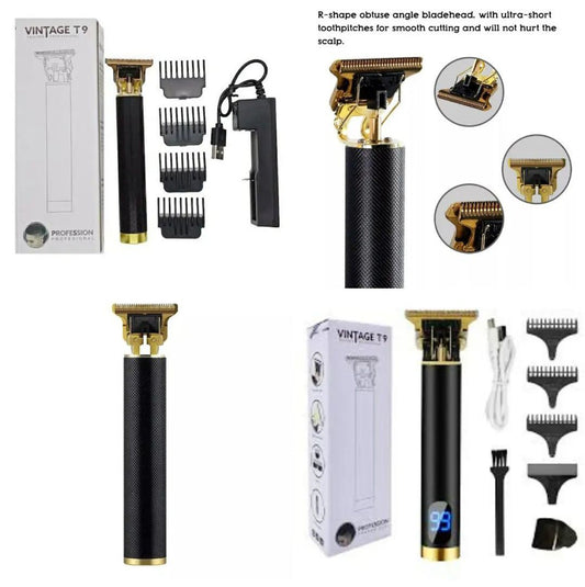 Vintage T9 Trimmer For Men Professional USB Rechargeable