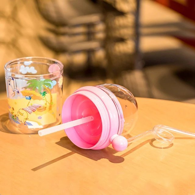 250ML Baby/ Kids Water Bottle Cartoon Whale Children Cup Baby Feeding Bottle Straw Water Cup Outdoor Portable Cup with Straw