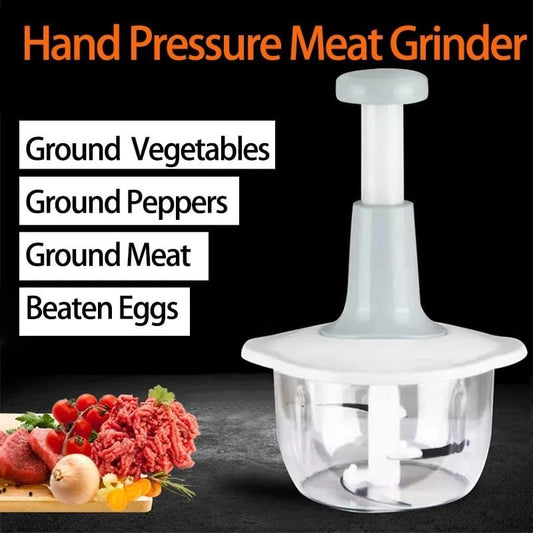 Hand Press Chopper With Handle, Manual Multifunctional Mincer, Mini Food Processor, Manual Vegetable Fruit Cutter Potato Meat Chopper Mixer, Food Grinder Cooking Tools, Express Hand Held Chopper