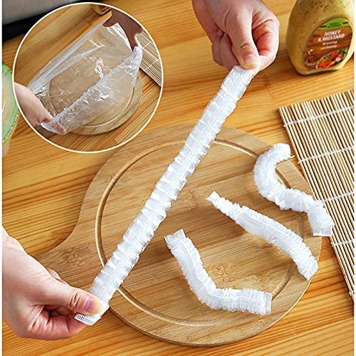 100 pcs Disposable Food Cover Plastic Wrap Elastic Food Lids