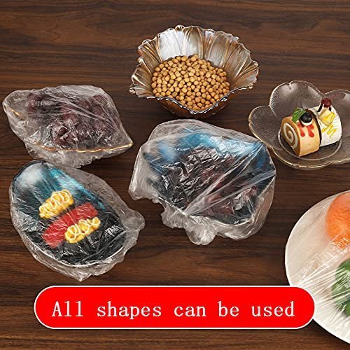 100 pcs Disposable Food Cover Plastic Wrap Elastic Food Lids