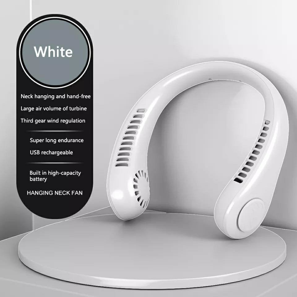 Rechargeable Adjustable Neck Fan - Stay Cool and Comfortable with 3 Speeds