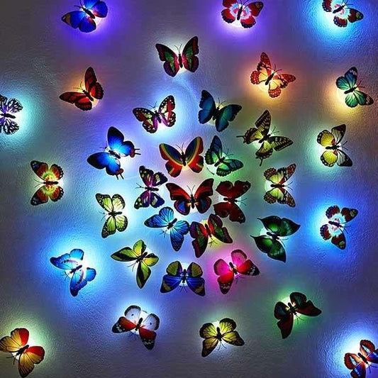 12 led butterfly wall stickers