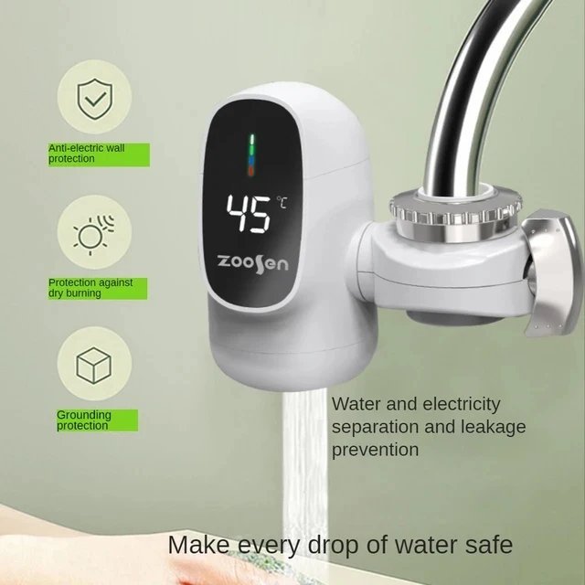 220V Easy Installation Electric Faucet Instant Heating Kitchen Basin Hot and Cold Dual-Use Anti-Dry Burning
