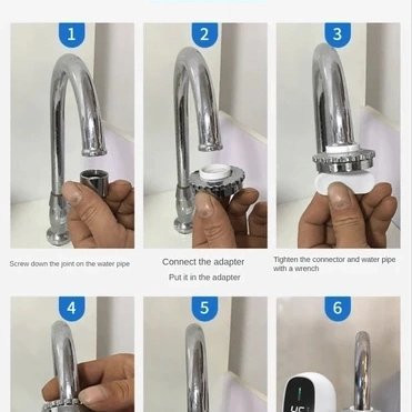 220V Easy Installation Electric Faucet Instant Heating Kitchen Basin Hot and Cold Dual-Use Anti-Dry Burning