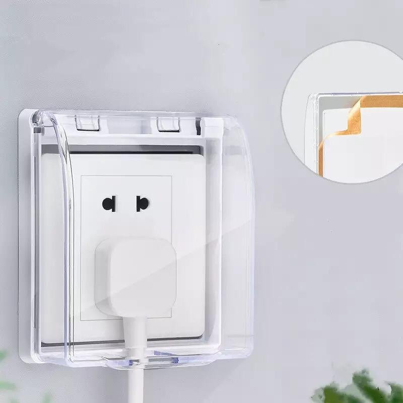 Self-Adhesive Waterproof Socket Protection, Anti-Dust Wall Mounted Cover, Socket Covers