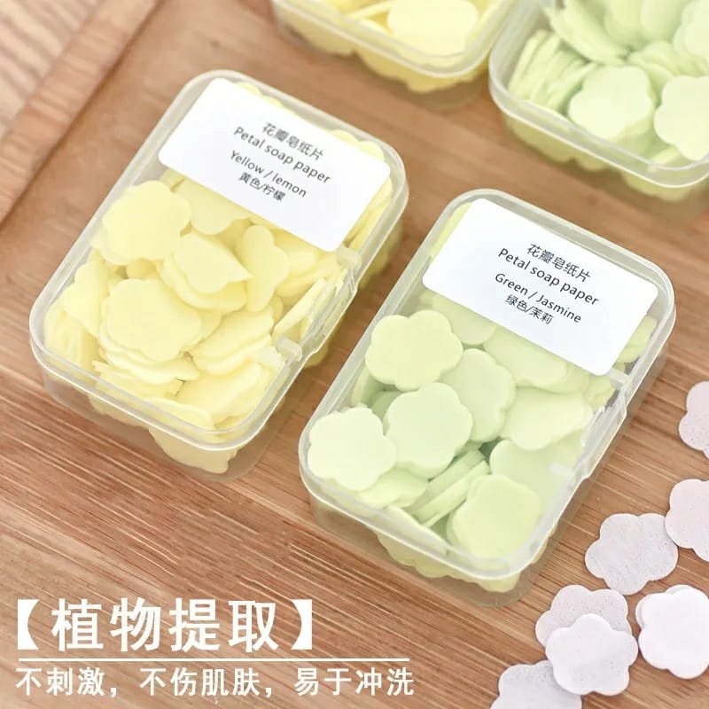Flower Shape Paper Soap with Scent