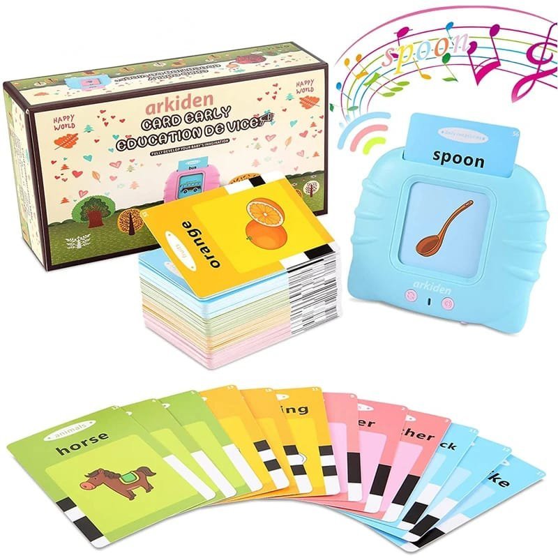 Audible Baby Reading Machine for kids early learning English Cognitive Flash cards Toys Montessori Toddlers Gifts 2-4years