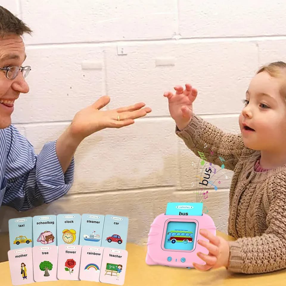 Audible Baby Reading Machine for kids early learning English Cognitive Flash cards Toys Montessori Toddlers Gifts 2-4years