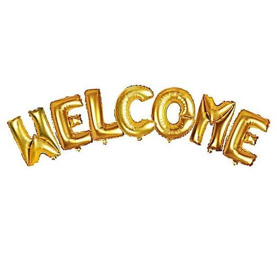 Welcome foil balloon