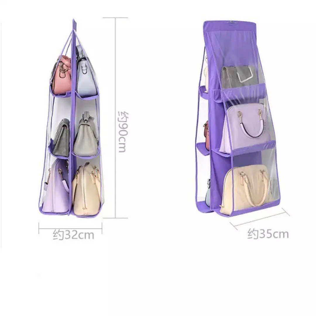 6 Grid Handbag Organizer Hanger