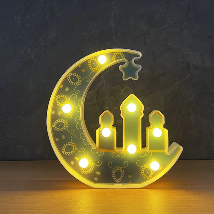Ramadan Decor Ornament Moon LED Hanging Light for Ramzan Mubarak/EID Mubarak Decoration for Home