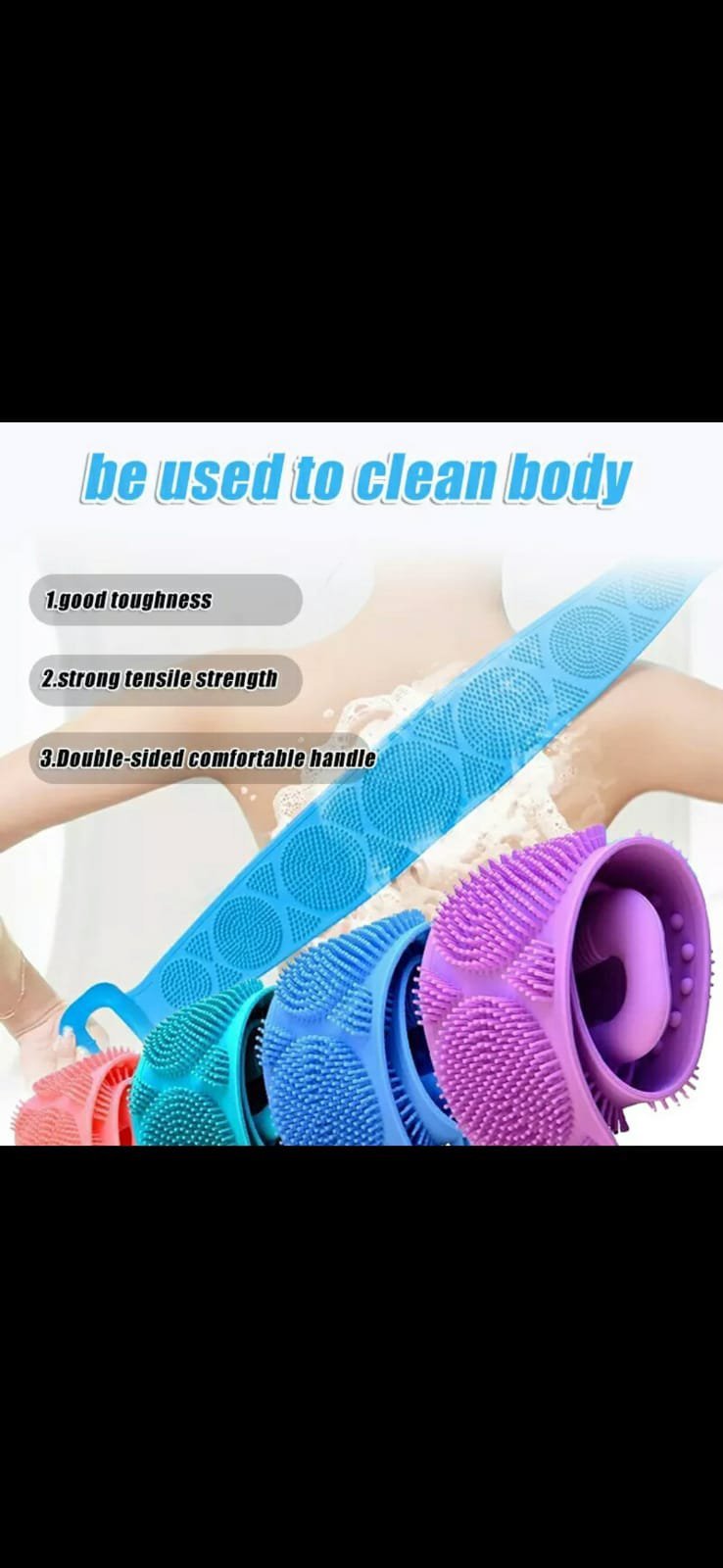 Silicone Bath Body Back Scrubber Shower