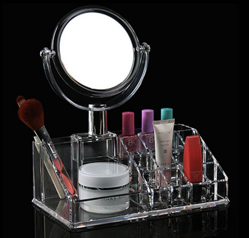Cosmetic organizer with Mirror