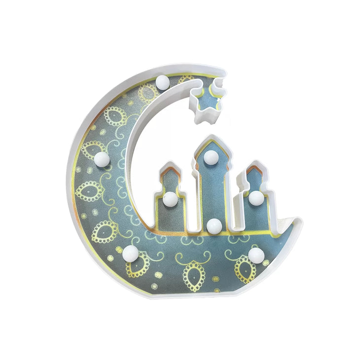 Ramadan Decor Ornament Moon LED Hanging Light for Ramzan Mubarak/EID Mubarak Decoration for Home