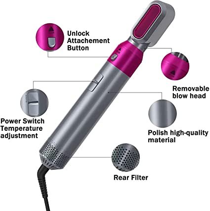 5 In 1 Hair Styler Electric Hair Dryer Brush Professional Complete Styler