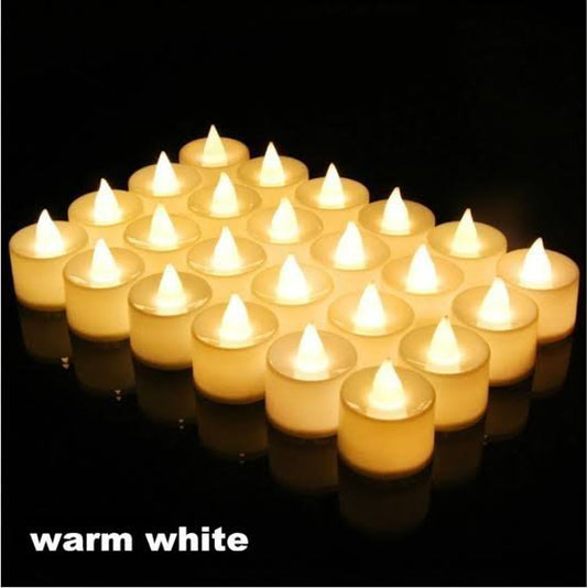 24 White LED candles