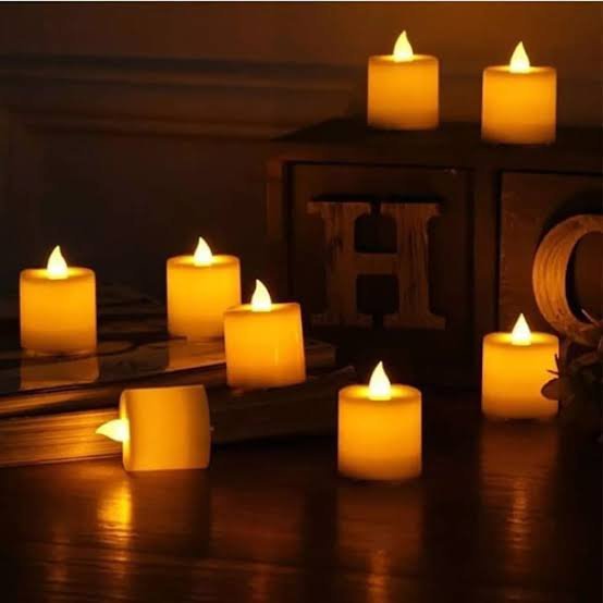 24 White LED candles