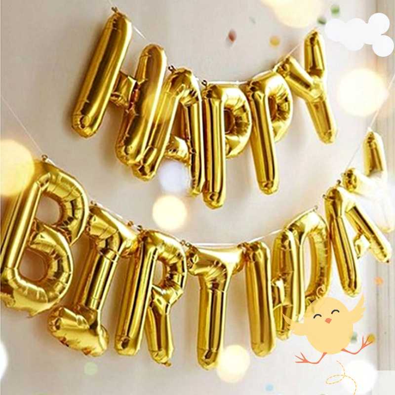 Blue birthday Metallic Balloons