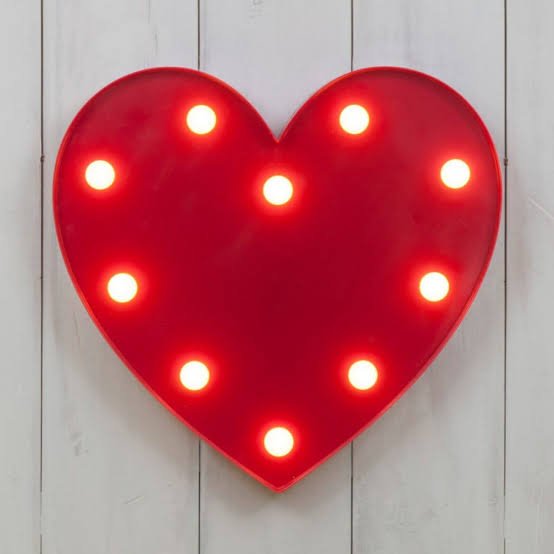 LED Heart Shape Decor Light for Home Party Decor (RED)