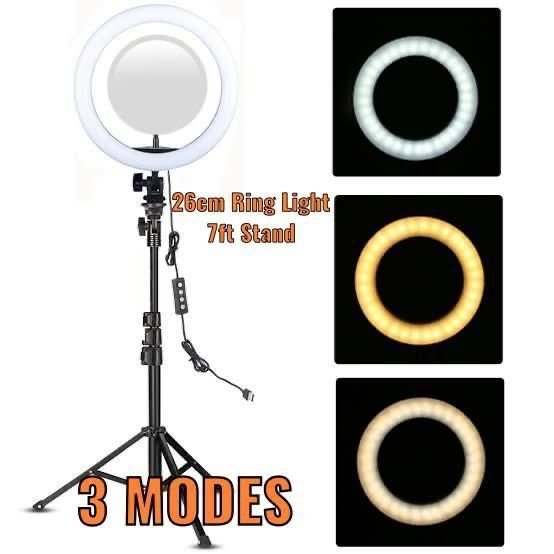 26cm Ring Light With 7ft Tripod Stand
