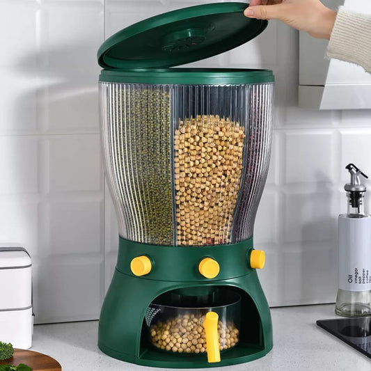 20KG Multifunctional Rotating Food Storage Box With Lid Moisture Insect Proof Grain Organizer