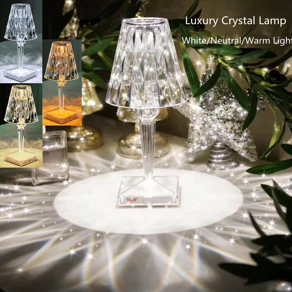 Crystal Diamond Desk Night Light Lamp