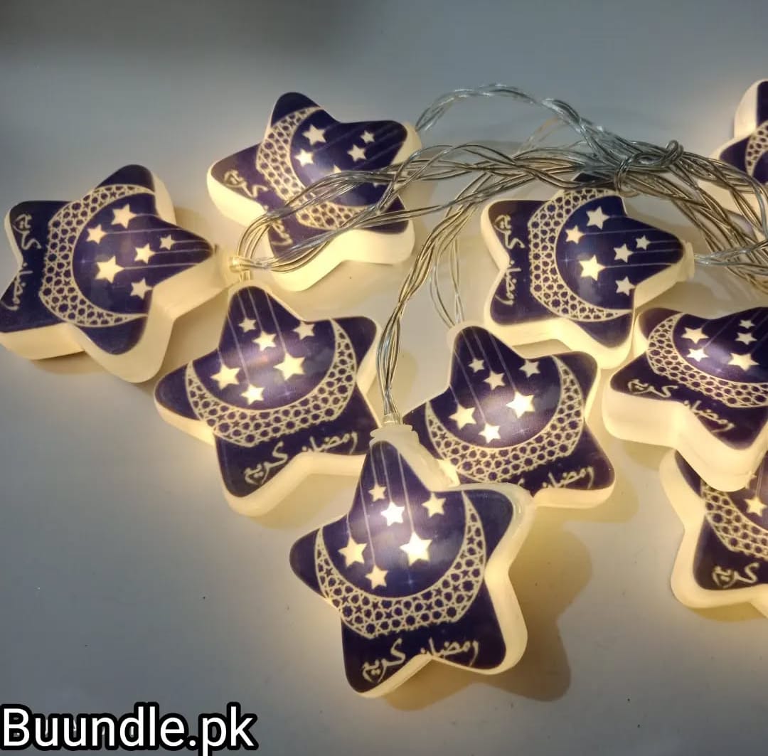Star Shaped Ramzan Kareem Purple led Fairy Light
