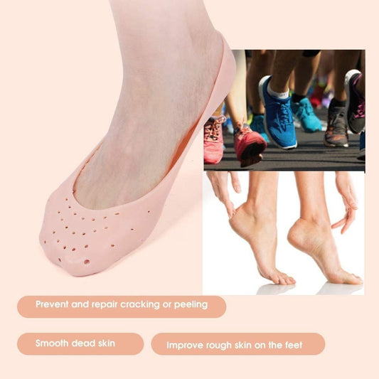 1 Pair Silicone Insole Moisturising Socks,Heels Protector Anti Crack Foot Spa Socks