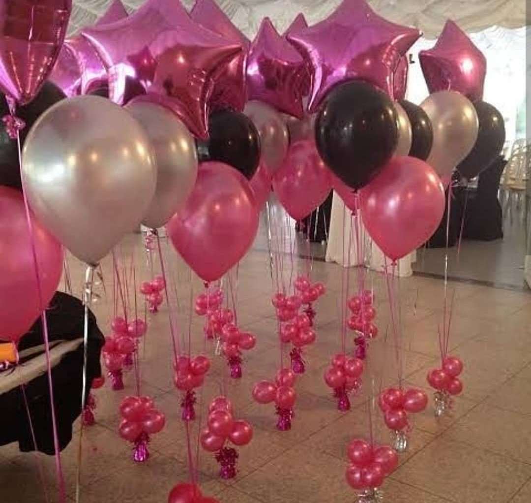 Pink theme balloons