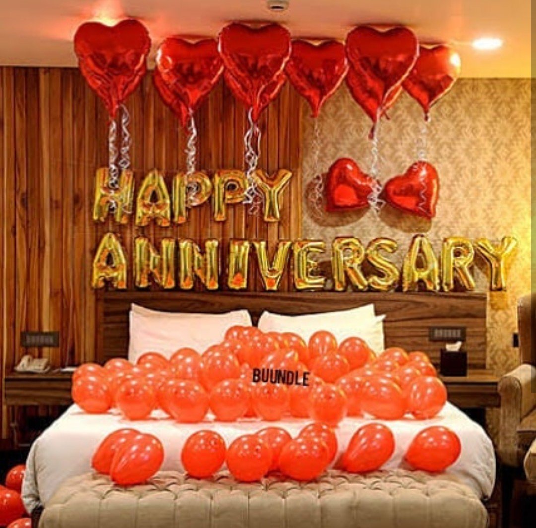 Golden And Red Happy Anniversary Decor Deal