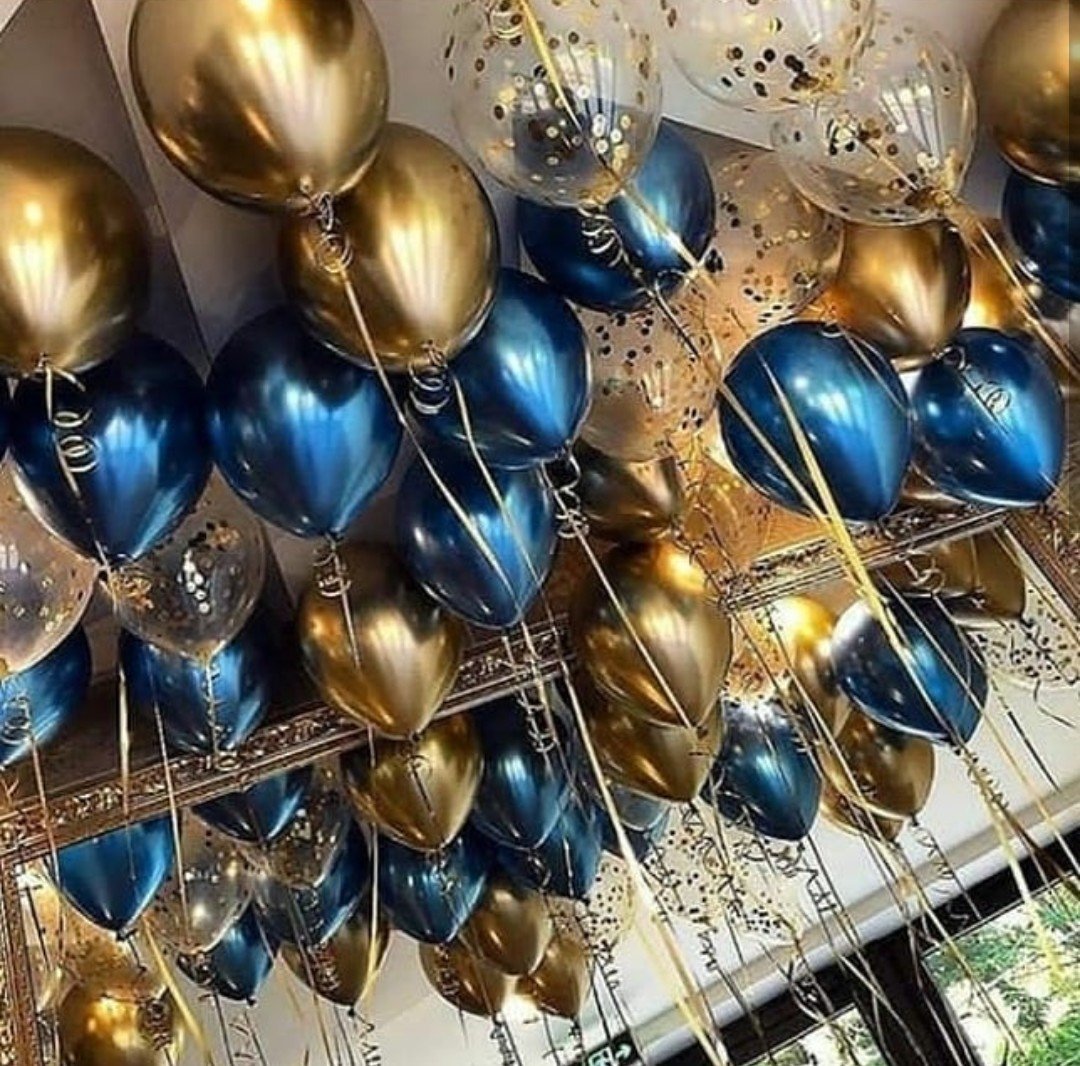 Balloons Golden and Blue Package