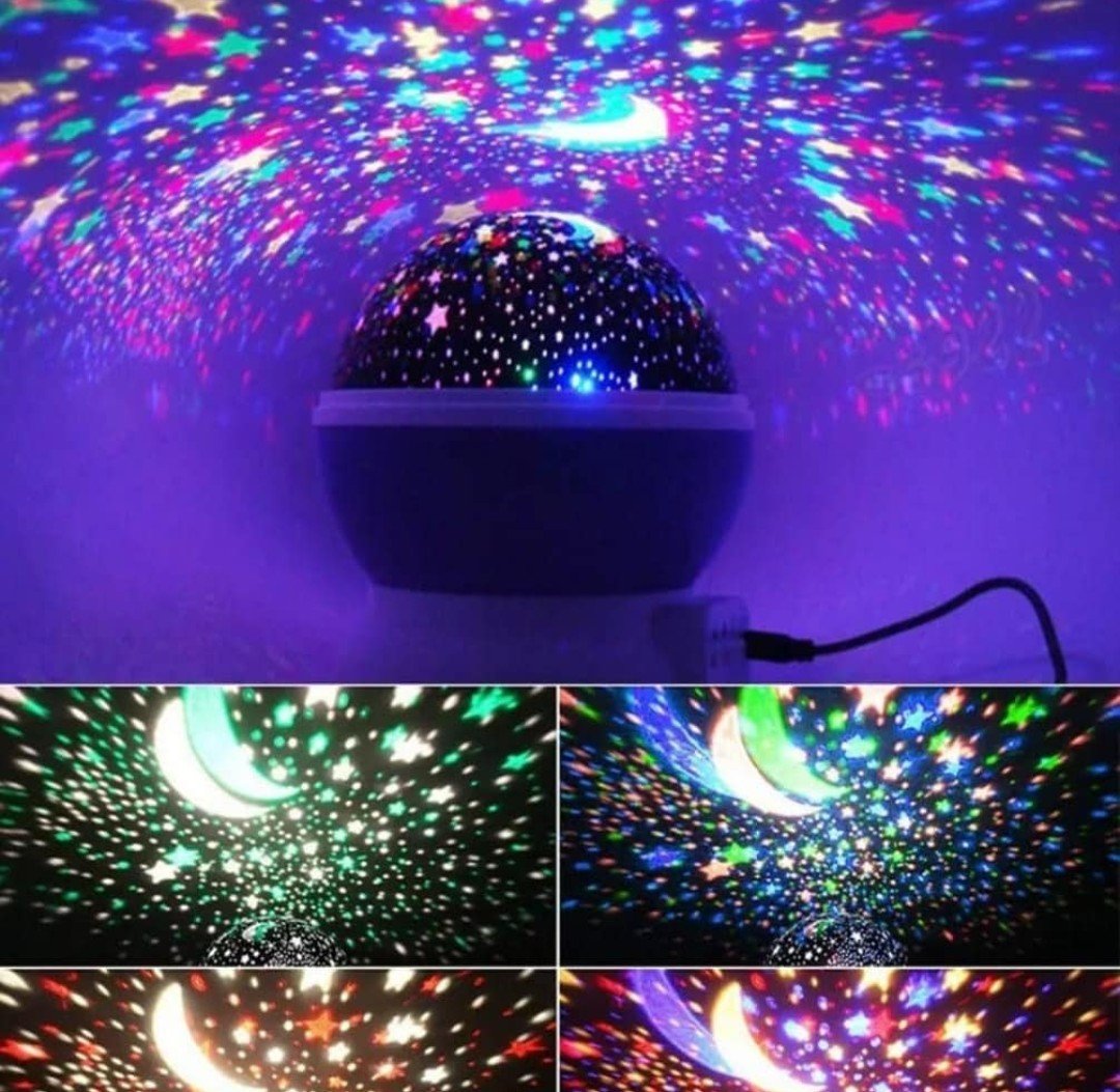 LED 360° Rotating Night Light Projector Starry Sky Star