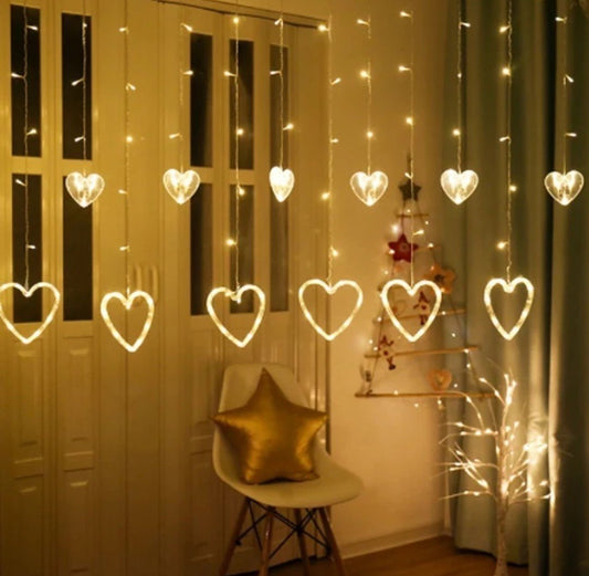 Heart Shape Curtain Fairylight