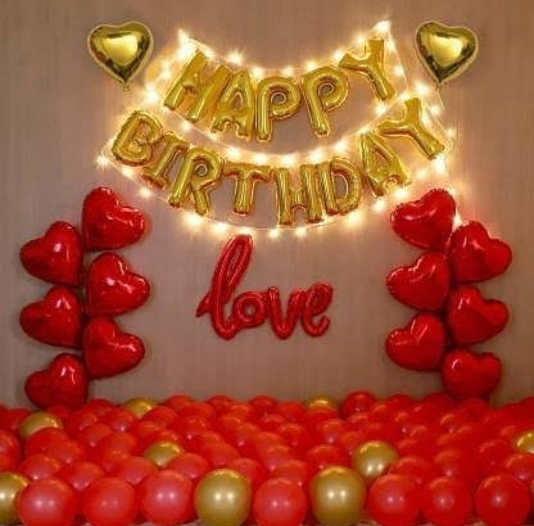 Happy birthday Golden and Red Balloons Deal