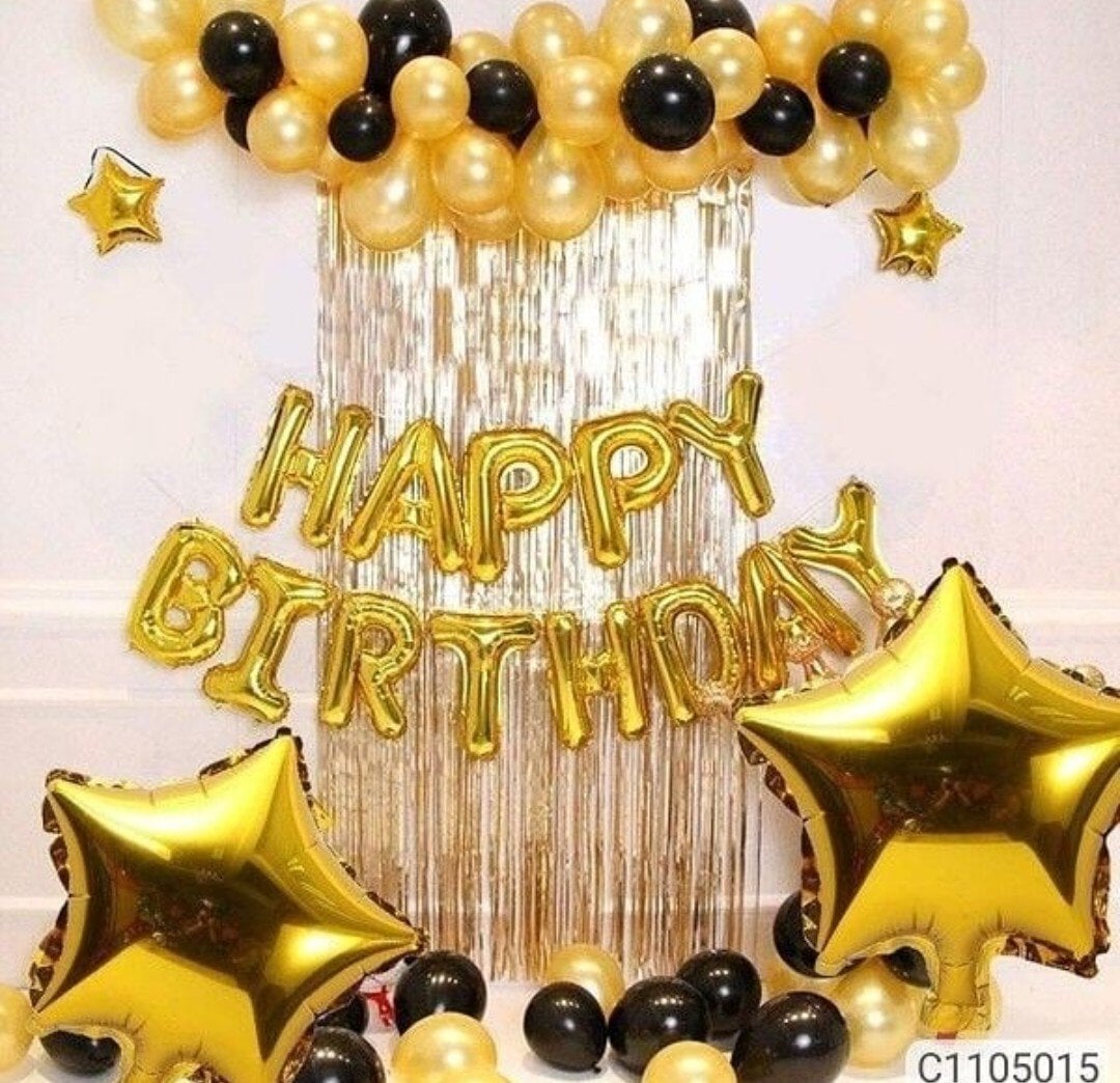"Happy Birthday" Celebration Golden package Buundle