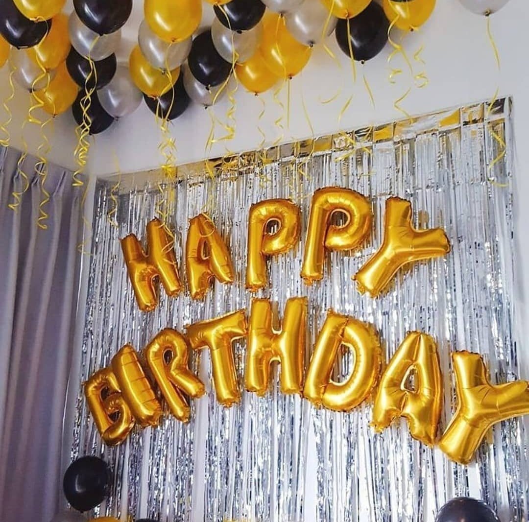 "Happy Birthday" Foil Fringes Package Buundle