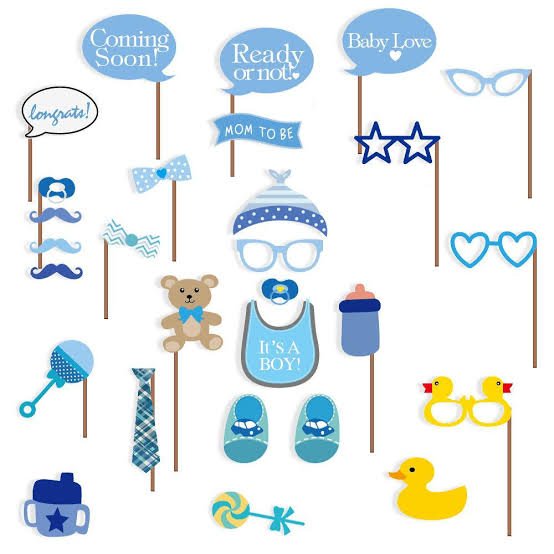 Baby Shower/It's a boy Photo Booth Props