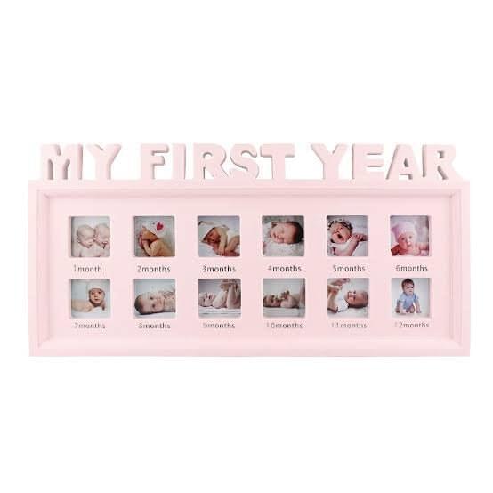 "My First Year" Photo Frame Pink Color Buundle