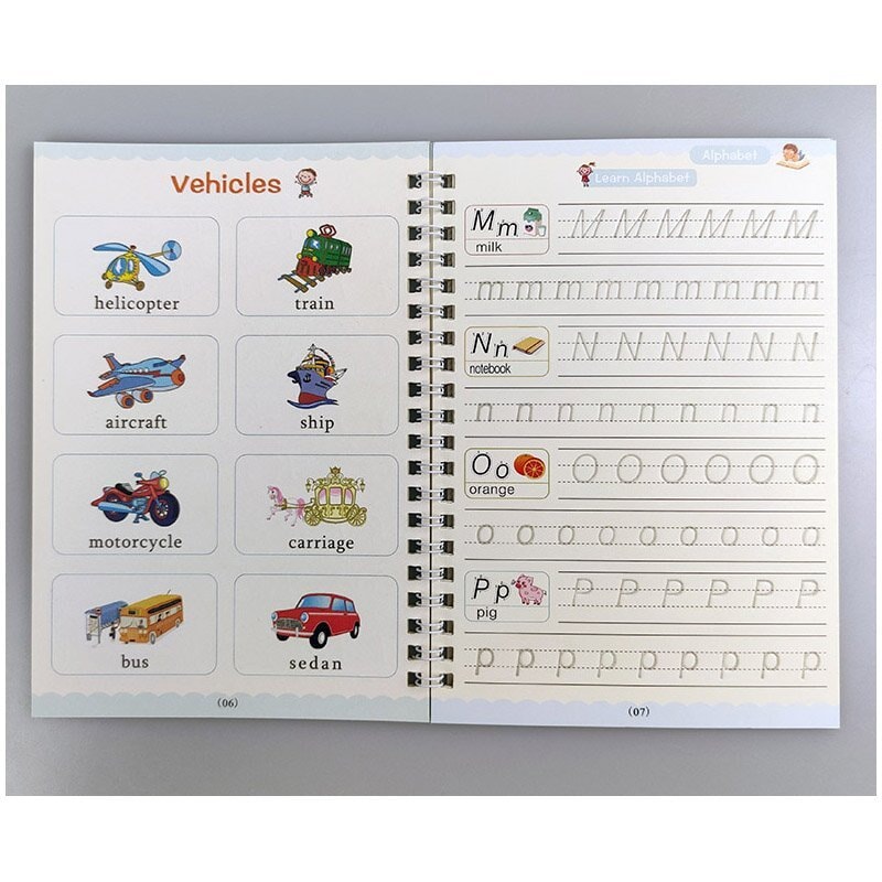 Pack of 4 Reusable Sank Magic Books for kids with Magic Pen - Educational and Learning Gift Buundle
