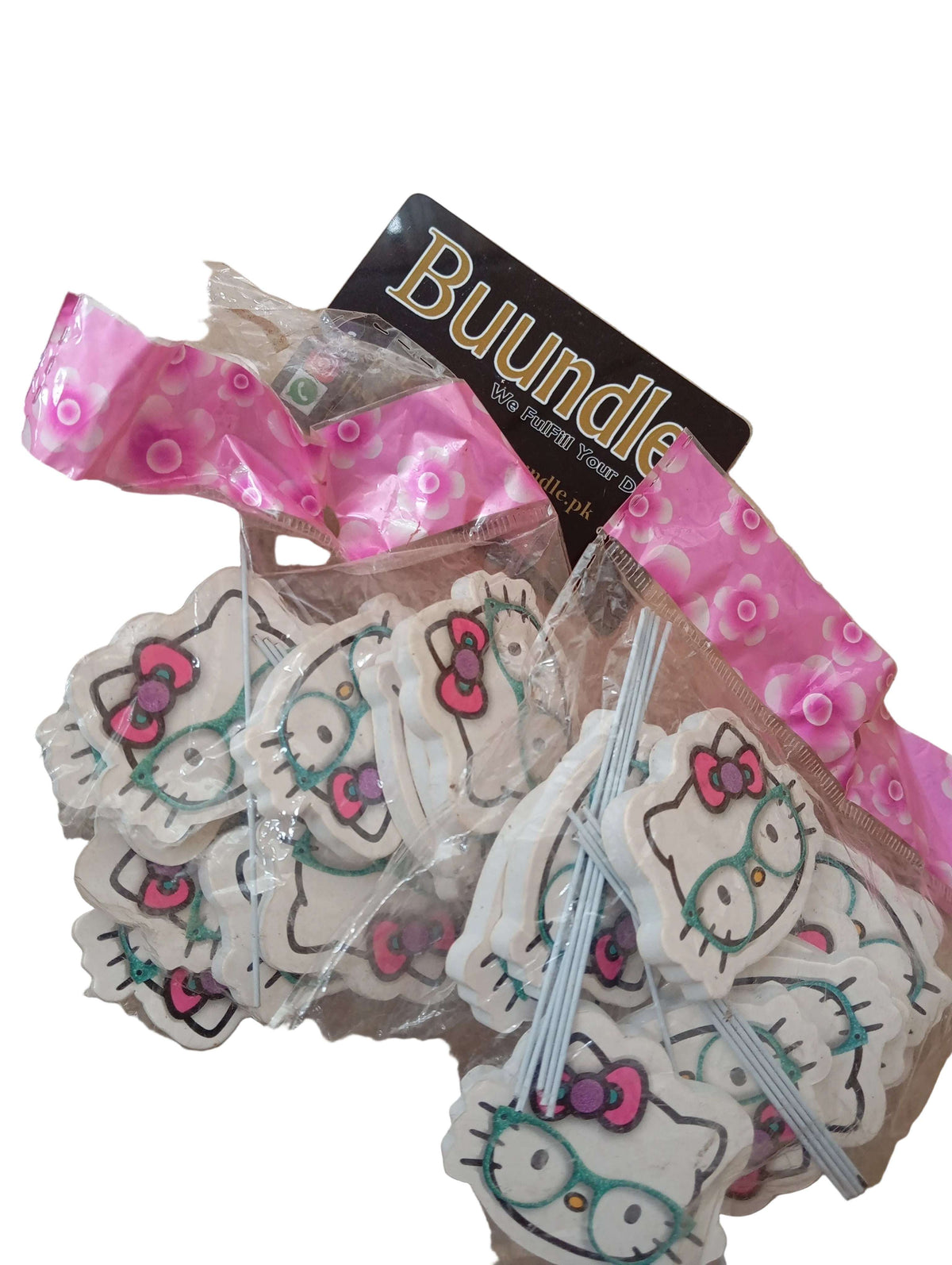 Hello Kitty / Pink Themed Cake Toppers 10 pcs
