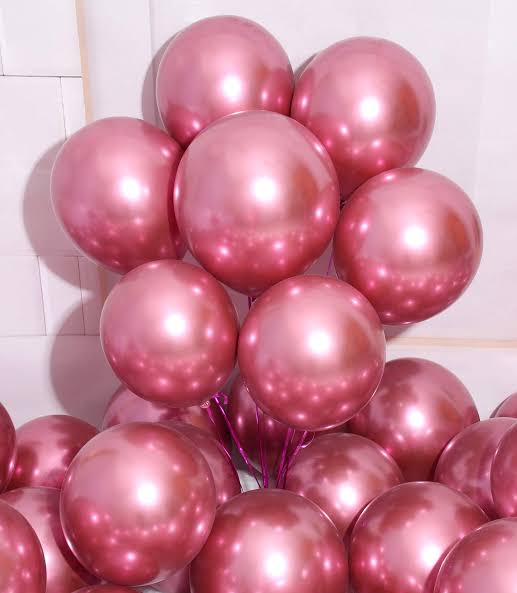 Pack of 10pcs Multicolor Chrome Metallic Balloons