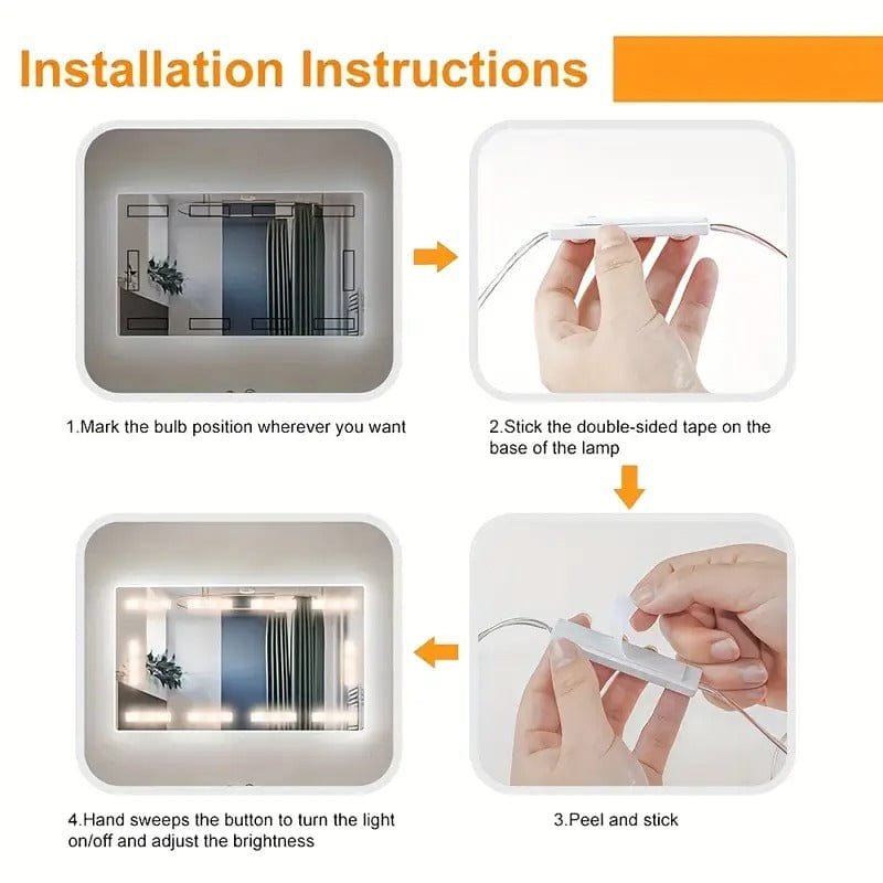 10 Modules USB Mirror Makeup LED Light Vanity
Box Pack