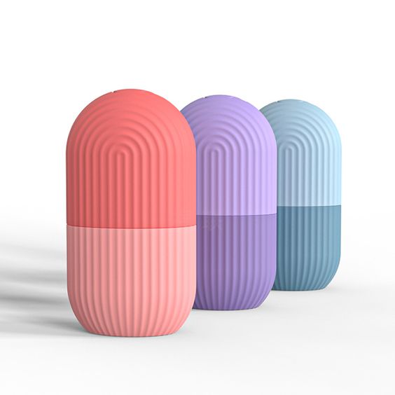 Facial Beauty - Facial and Eye Ice Rollers, Silicone Skin Brightening Tool, Reusable and Relaxation