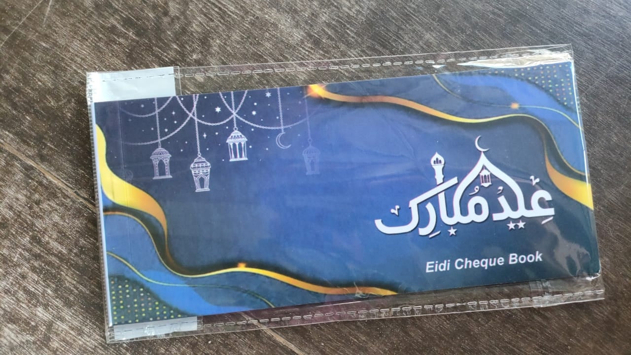 Eidi Cheque Book, 10 cheque's per book