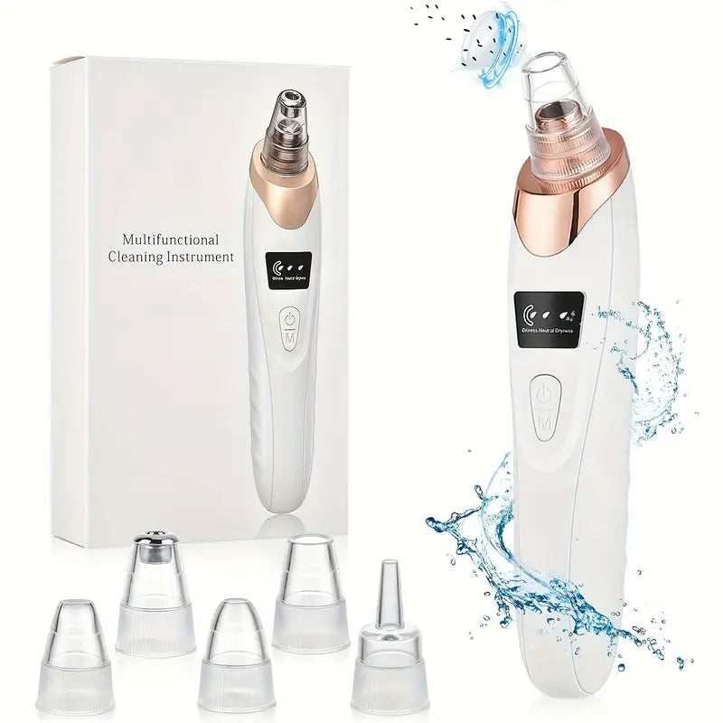 3-Adjustable Level Blackhead Remover Pore Vacuum, Upgraded USB Rechargeable Face Pore Acne Cleaner with 5 Probes for Women and Men, Suitable for All