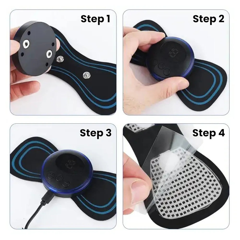 Mini Body Massager Pulse Neck Pain Relief EMS Butterfly Body Massager Men & Women