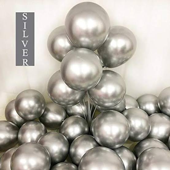 Pack of 10pcs Multicolor Chrome Metallic Balloons