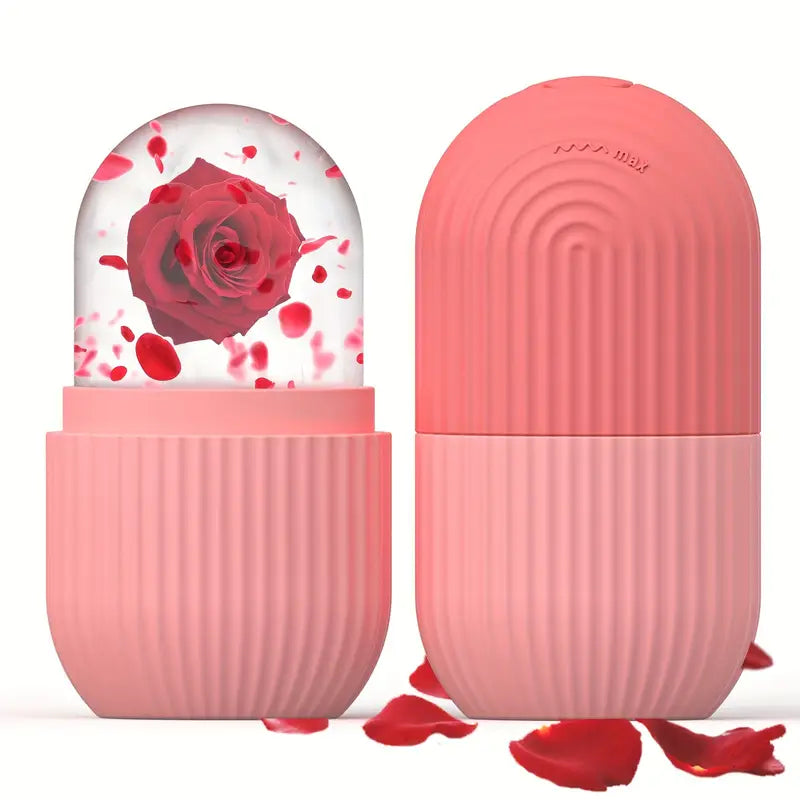 Facial Beauty - Facial and Eye Ice Rollers, Silicone Skin Brightening Tool, Reusable and Relaxation